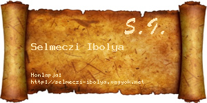 Selmeczi Ibolya névjegykártya